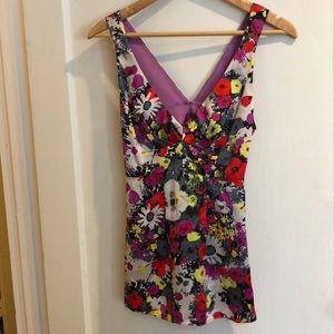 Rebecca Taylor NWOT Silk Floral Sleeveless blouse